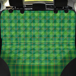 Shamrock Tartan St. Patrick's Day Print Pet Car Back Seat Cover