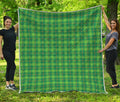 Shamrock Tartan St. Patrick's Day Print Quilt