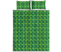 Shamrock Tartan St. Patrick's Day Print Quilt Bed Set