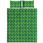 Shamrock Tartan St. Patrick's Day Print Quilt Bed Set