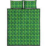 Shamrock Tartan St. Patrick's Day Print Quilt Bed Set