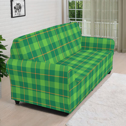 Shamrock Tartan St. Patrick's Day Print Sofa Cover