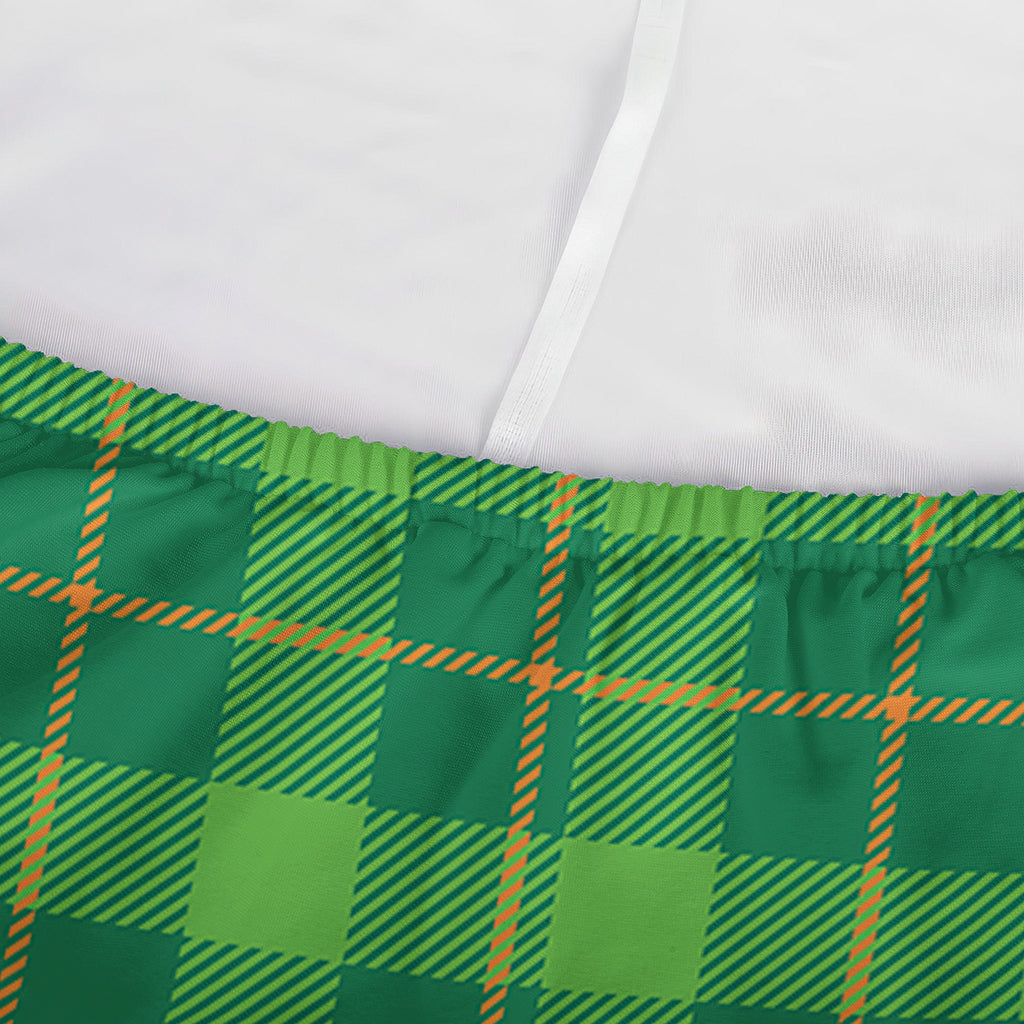 Shamrock Tartan St. Patrick's Day Print Sofa Cover