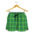 Shamrock Tartan St. Patrick's Day Print Women's Shorts