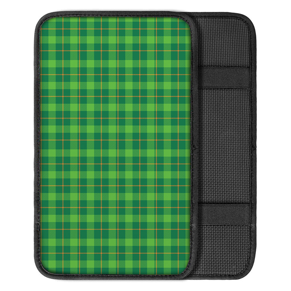 Shamrock Tartan St. Patrick's Day Print Car Center Console Cover
