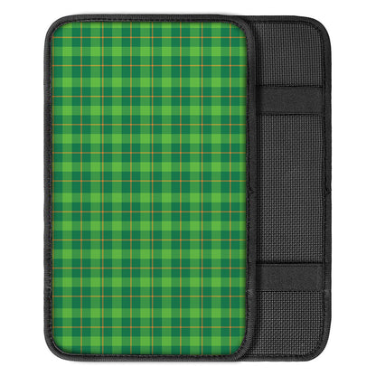 Shamrock Tartan St. Patrick's Day Print Car Center Console Cover