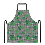 Shamrocks Houndstooth Pattern Print Apron