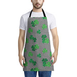 Shamrocks Houndstooth Pattern Print Apron