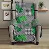 Shamrocks Houndstooth Pattern Print Armchair Protector