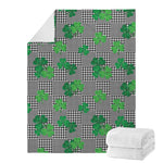 Shamrocks Houndstooth Pattern Print Blanket
