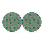 Shamrocks Houndstooth Pattern Print Car Coasters
