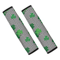 Shamrocks Houndstooth Pattern Print Car Seat Belt Covers