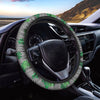 Shamrocks Houndstooth Pattern Print Car Steering Wheel Cover
