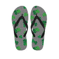 Shamrocks Houndstooth Pattern Print Flip Flops