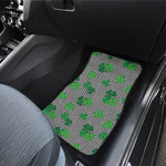 Shamrocks Houndstooth Pattern Print Front and Back Car Floor Mats
