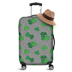 Shamrocks Houndstooth Pattern Print Luggage Cover