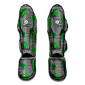 Shamrocks Houndstooth Pattern Print Muay Thai Shin Guards