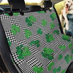 Shamrocks Houndstooth Pattern Print Pet Car Back Seat Cover