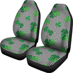 Shamrocks Houndstooth Pattern Print Universal Fit Car Seat Covers