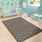 Shar Pei And Pug Pattern Print Area Rug