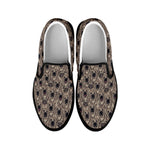 Shar Pei And Pug Pattern Print Black Slip On Shoes