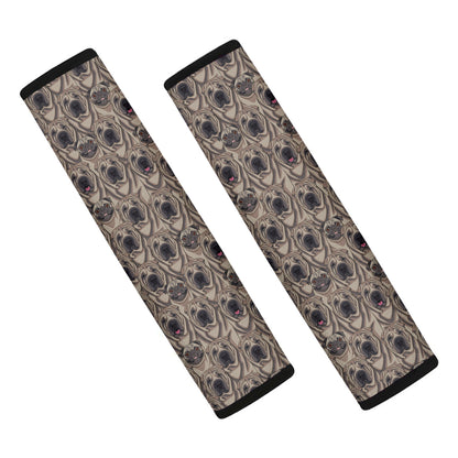 Shar Pei And Pug Pattern Print Car Seat Belt Covers