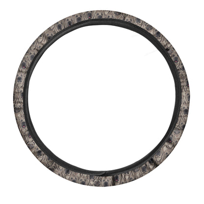 Shar Pei And Pug Pattern Print Car Steering Wheel Cover