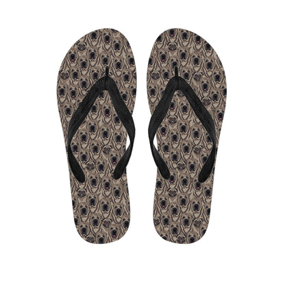Shar Pei And Pug Pattern Print Flip Flops