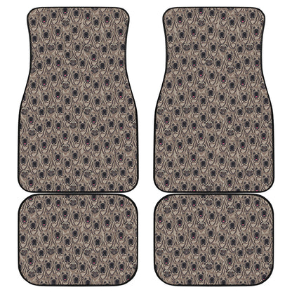 Shar Pei And Pug Pattern Print Front and Back Car Floor Mats