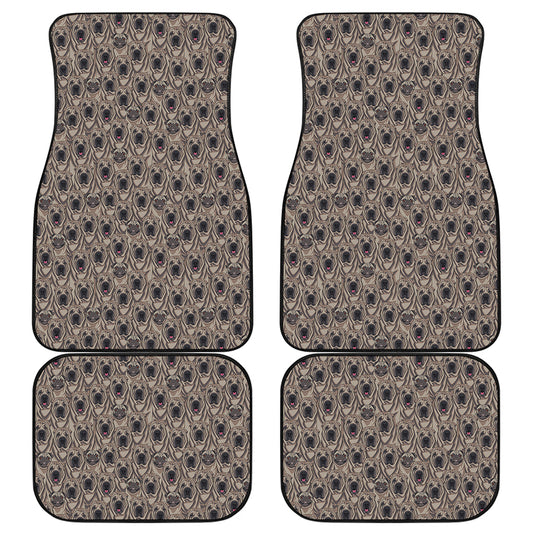 Shar Pei And Pug Pattern Print Front and Back Car Floor Mats