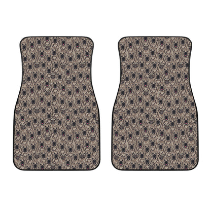 Shar Pei And Pug Pattern Print Front Car Floor Mats