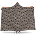 Shar Pei And Pug Pattern Print Hooded Blanket