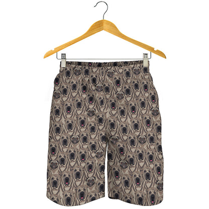 Shar Pei And Pug Pattern Print Men's Shorts