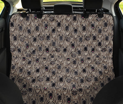 Shar Pei And Pug Pattern Print Pet Car Back Seat Cover