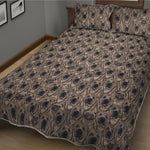 Shar Pei And Pug Pattern Print Quilt Bed Set