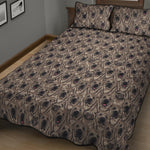 Shar Pei And Pug Pattern Print Quilt Bed Set