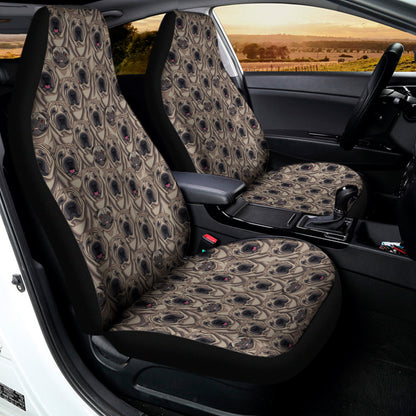 Shar Pei And Pug Pattern Print Universal Fit Car Seat Covers