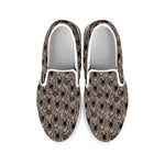 Shar Pei And Pug Pattern Print White Slip On Shoes