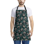 Shar Pei Face Pattern Print Apron