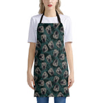 Shar Pei Face Pattern Print Apron