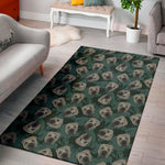 Shar Pei Face Pattern Print Area Rug