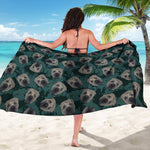 Shar Pei Face Pattern Print Beach Sarong Wrap