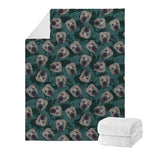 Shar Pei Face Pattern Print Blanket