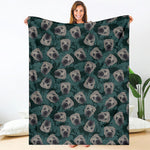 Shar Pei Face Pattern Print Blanket