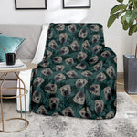 Shar Pei Face Pattern Print Blanket