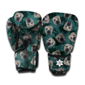 Shar Pei Face Pattern Print Boxing Gloves