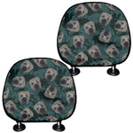 Shar Pei Face Pattern Print Car Headrest Covers