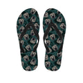 Shar Pei Face Pattern Print Flip Flops