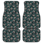 Shar Pei Face Pattern Print Front and Back Car Floor Mats