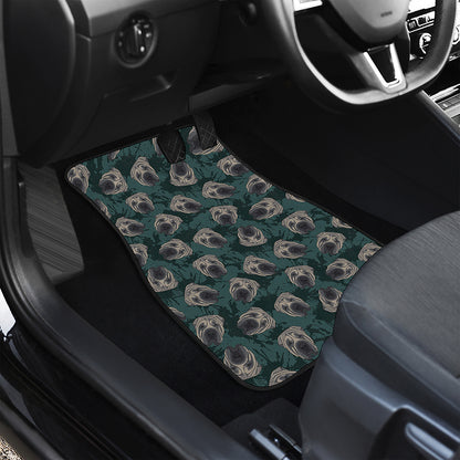 Shar Pei Face Pattern Print Front Car Floor Mats